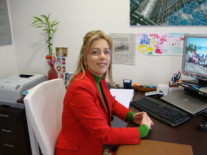 Soraya en su despacho de Bis Spain
