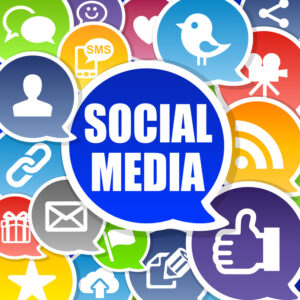 Social Media Background with Speech Bubbles