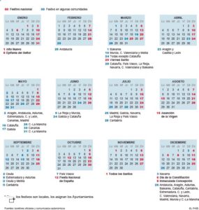 Calendario Laboral 2016 