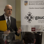 Pere Jordi Figuerola Rotger presentando Cátedra Gaudí en IMF