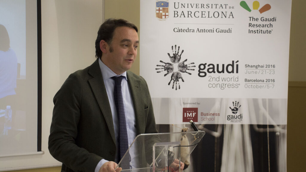Carlos Martínez en el patrocinio IMF Business School a Cátedra Gaudí
