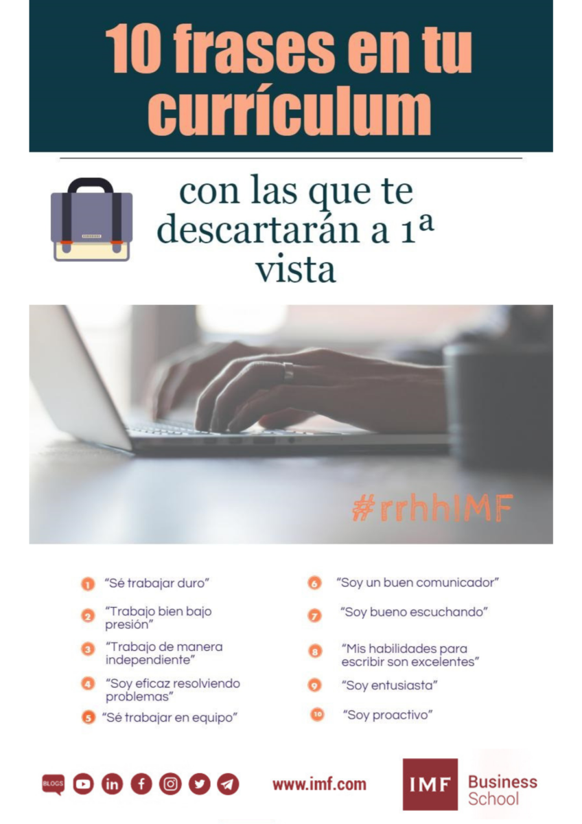 frases que descarta tu cv