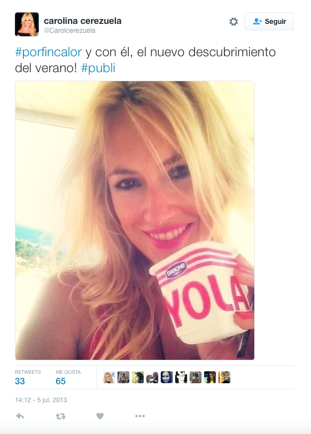 Carolina Cerezuela en Twitter