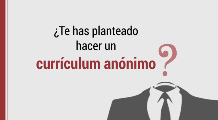como hacer un curriculum anonimo