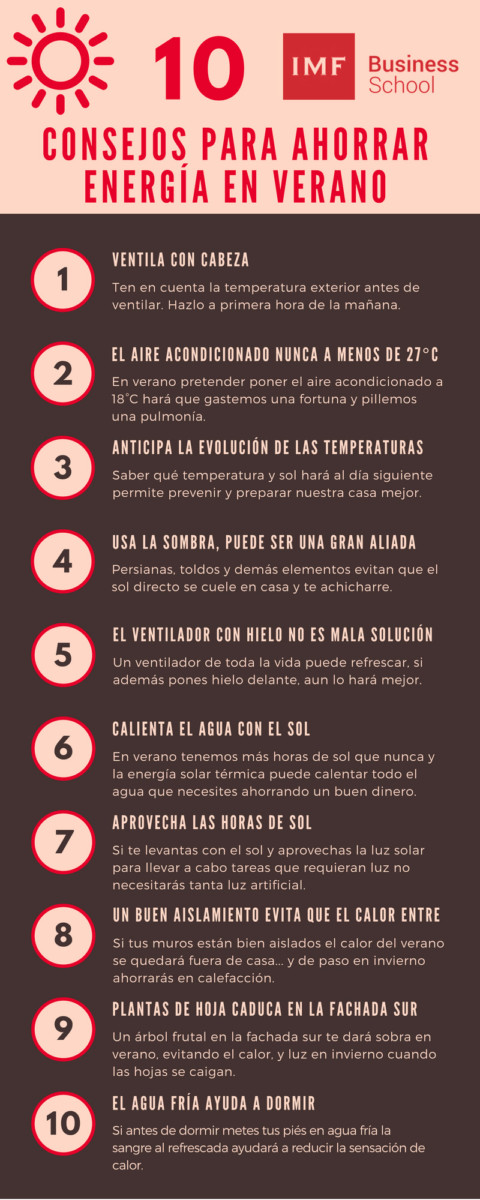 razones para ahorrar energia en verano